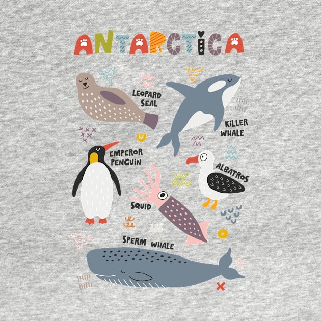 Antarctica Animals by JunkyDotCom